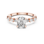 Seven-Stone Oval Moissanite Engagement Ring 2.34 CT D Color