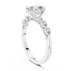 Seven-Stone Oval Moissanite Engagement Ring 2.34 CT D Color