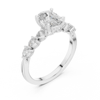 Seven-Stone Oval Moissanite Engagement Ring 2.34 CT D Color