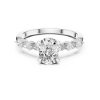 Seven-Stone Oval Moissanite Engagement Ring 2.34 CT D Color