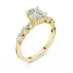 Seven-Stone Oval Moissanite Engagement Ring 2.34 CT D Color