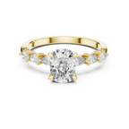 Seven-Stone Oval Moissanite Engagement Ring 2.34 CT D Color