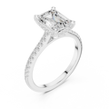 2.31 CTW Emerald Cut Lab Grown Diamond Hidden Halo Engagement Ring