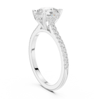 2.31 CTW Pear Cut Lab Grown Diamond Hidden Halo Engagement Ring
