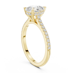 2.31 CTW Pear Cut Lab Grown Diamond Hidden Halo Engagement Ring