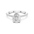 2.31 CTW Pear Cut Lab Grown Diamond Hidden Halo Engagement Ring