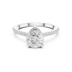 2.31 CTW Pear Cut Lab Grown Diamond Hidden Halo Engagement Ring