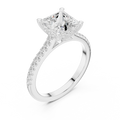 2.31 CTW Princess Cut Lab Grown Diamond Hidden Halo Engagement Ring