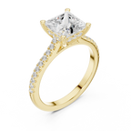 2.31 CTW Princess Cut Lab Grown Diamond Hidden Halo Engagement Ring