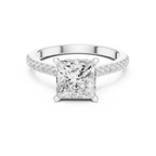 2.31 CTW Princess Cut Lab Grown Diamond Hidden Halo Engagement Ring