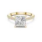 2.31 CTW Princess Cut Lab Grown Diamond Hidden Halo Engagement Ring
