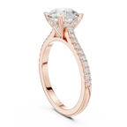2.31 CTW Round Cut Lab Grown Diamond Hidden Halo Engagement Ring