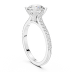 2.31 CTW Round Cut Lab Grown Diamond Hidden Halo Engagement Ring