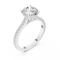 2.31 CTW Round Cut Lab Grown Diamond Hidden Halo Engagement Ring