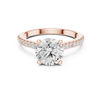 2.31 CTW Round Cut Lab Grown Diamond Hidden Halo Engagement Ring