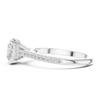 2.31 CTW Round Cut Lab Grown Diamond Hidden Halo Engagement Ring