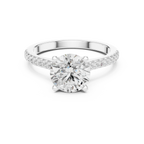 2.31 CTW Round Cut Lab Grown Diamond Hidden Halo Engagement Ring