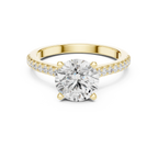 2.31 CTW Round Cut Lab Grown Diamond Hidden Halo Engagement Ring