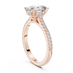 14K Gold Oval Lab Diamond Hidden Halo Wedding Ring 2.29 CT