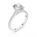 14K Gold Oval Lab Diamond Hidden Halo Wedding Ring 2.29 CT