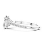 14K Gold Oval Lab Diamond Hidden Halo Wedding Ring 2.29 CT