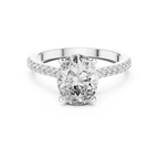 14K Gold Oval Lab Diamond Hidden Halo Wedding Ring 2.29 CT