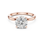 18K Gold Round Lab Grown Diamond Hidden Hollow Engagement Ring 2.14 CT