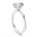18K Gold Round Lab Grown Diamond Hidden Hollow Engagement Ring 2.14 CT