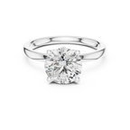 18K Gold Round Lab Grown Diamond Hidden Hollow Engagement Ring 2.14 CT