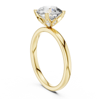 18K Gold Round Lab Grown Diamond Hidden Hollow Engagement Ring 2.14 CT