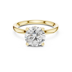 18K Gold Round Lab Grown Diamond Hidden Hollow Engagement Ring 2.14 CT