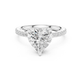 Heart Cut Moissanite 3.76 CTW Double Hidden Halo Engagement Diamond Ring with 14K White Gold