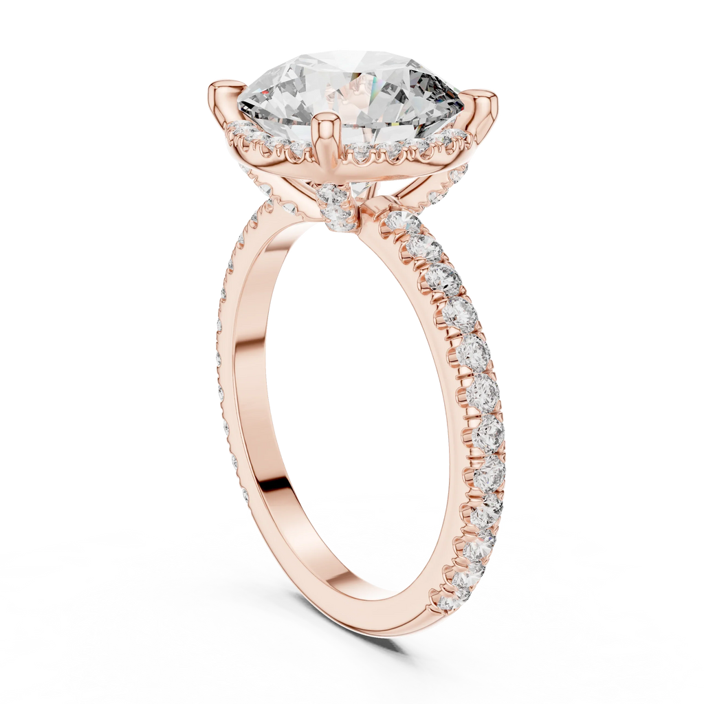 925 Silver Round Moissanite Engagement Ring