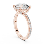 925 Silver Round Moissanite Engagement Ring