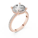 925 Silver Round Moissanite Engagement Ring