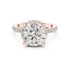 925 Silver Round Moissanite Engagement Ring