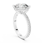 925 Silver Round Moissanite Engagement Ring