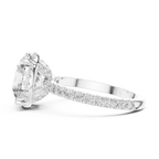 925 Silver Round Moissanite Engagement Ring