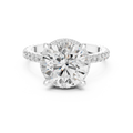 925 Silver Round Moissanite Engagement Ring
