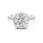 925 Silver Round Moissanite Engagement Ring
