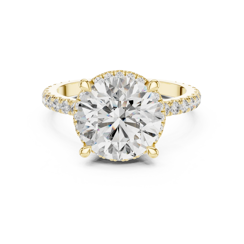 925 Silver Round Moissanite Engagement Ring
