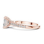 14K Gold Princess Cut Handcrafted VVS1 Lab Grown Engagement Ring 2.25 CT