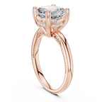 Lab Grown Asscher Diamond Engagement Ring in 10K White Gold