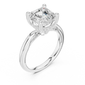 Lab Grown Asscher Diamond Engagement Ring in 10K White Gold
