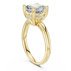 Lab Grown Asscher Diamond Engagement Ring in 10K White Gold