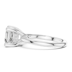 Lab Grown Asscher Diamond Engagement Ring in 10K White Gold