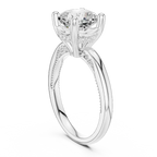 2.63 CT Cushion Cut Diamond Wedding Ring 14K White Gold