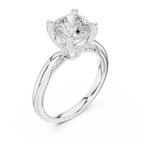 2.63 CT Cushion Cut Diamond Wedding Ring 14K White Gold