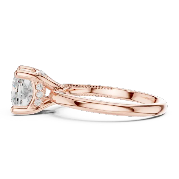 2.63 CT Cushion Cut Diamond Wedding Ring 14K White Gold