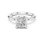 2.63 CT Cushion Cut Diamond Wedding Ring 14K White Gold